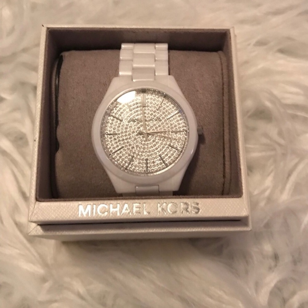 Authentic michael kors white watch